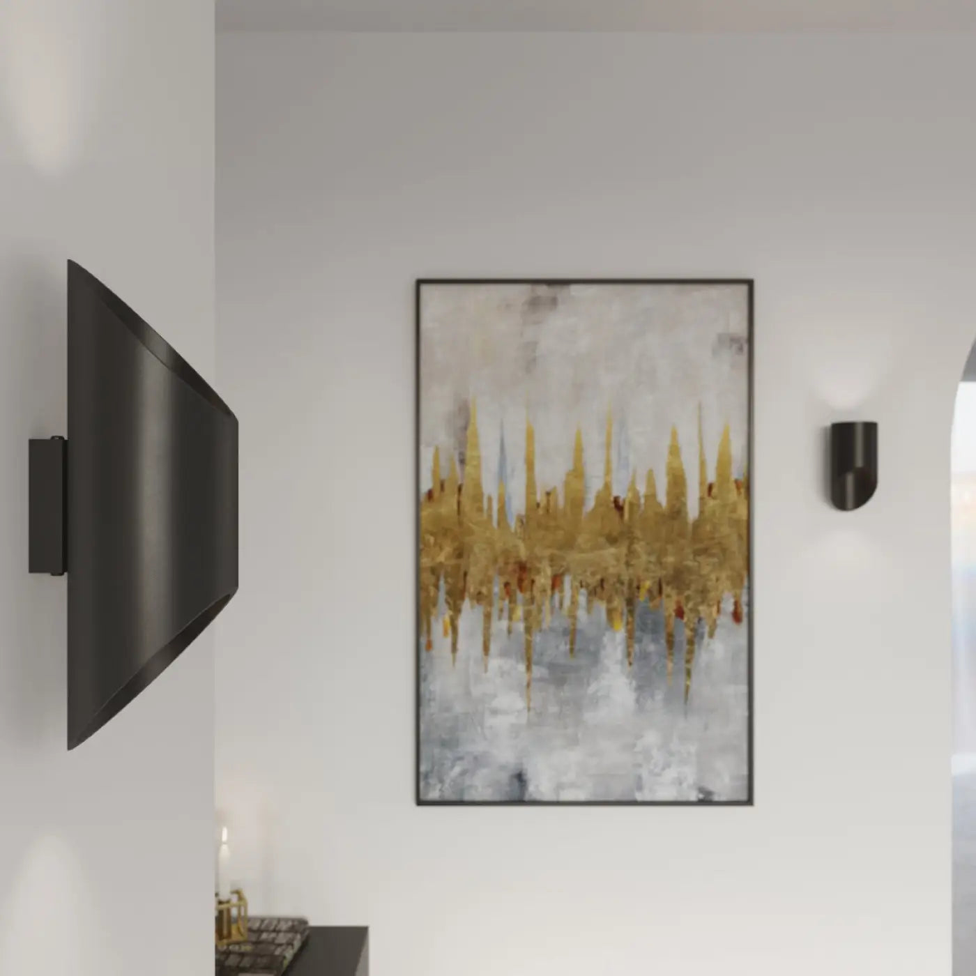 Applique murale LED tubulaire noire aluminium — vue 6
