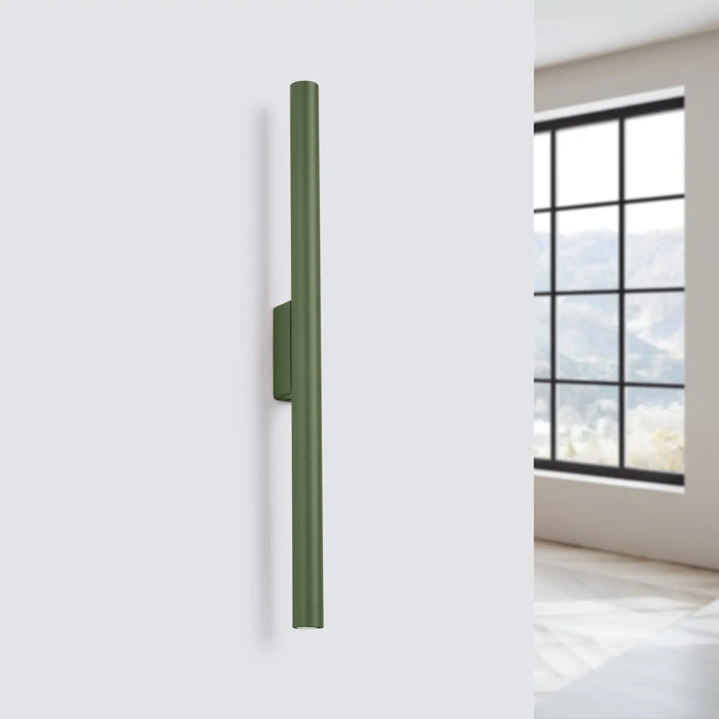 Applique murale LED tubulaire vert olive 2 lumières — vue 2