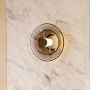 Applique murale LED verre fumé et finition dorée — vue 5