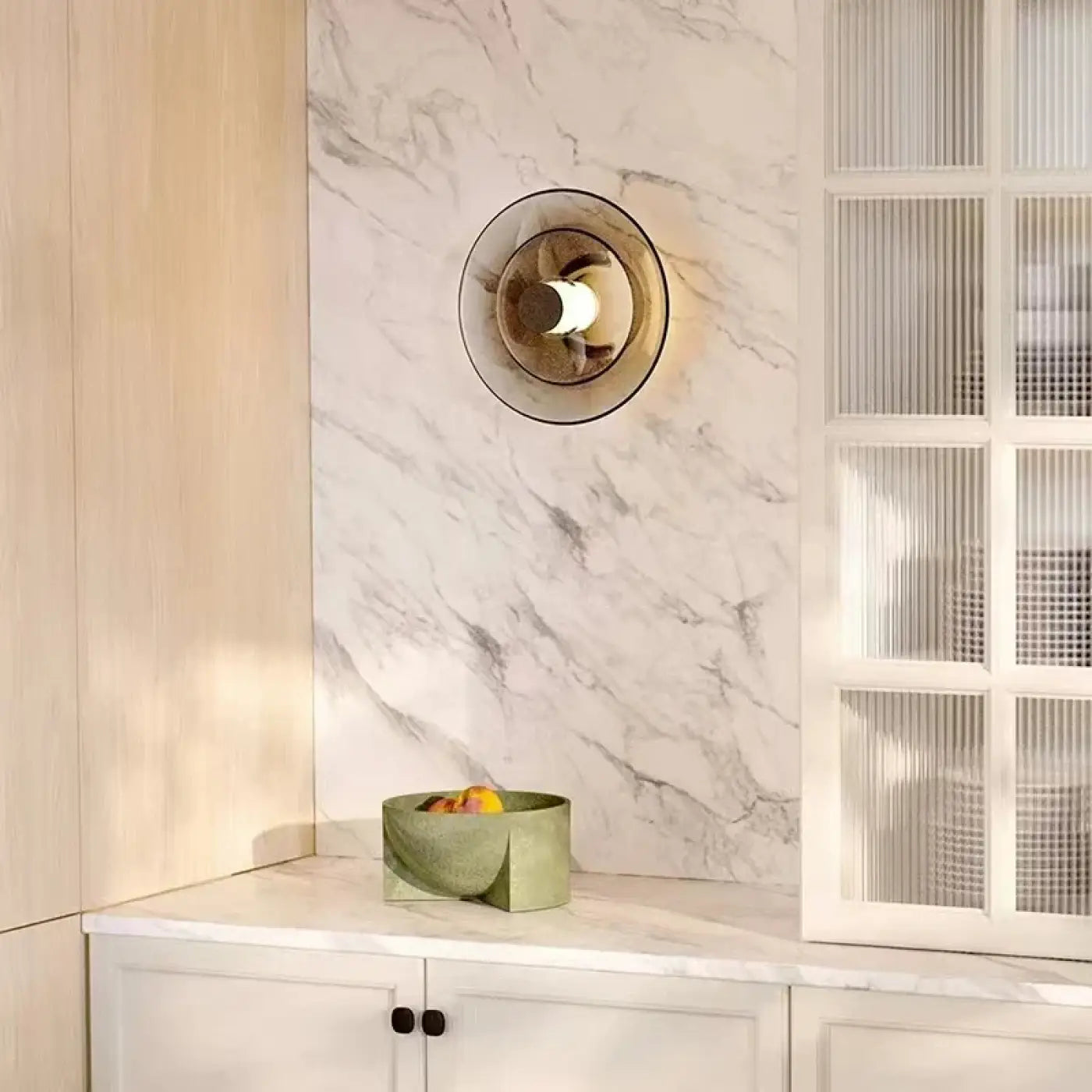 Applique murale LED verre gris moderne IP65 salle de bain — vue 1