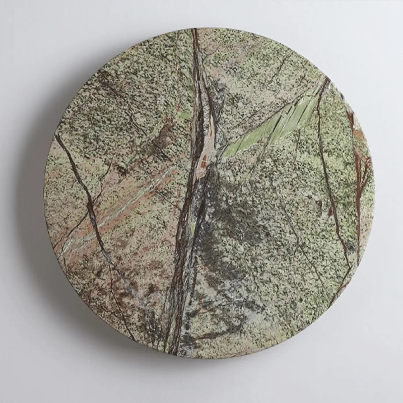 Applique murale LED verte en pierre ronde et sculpturale — vue 5
