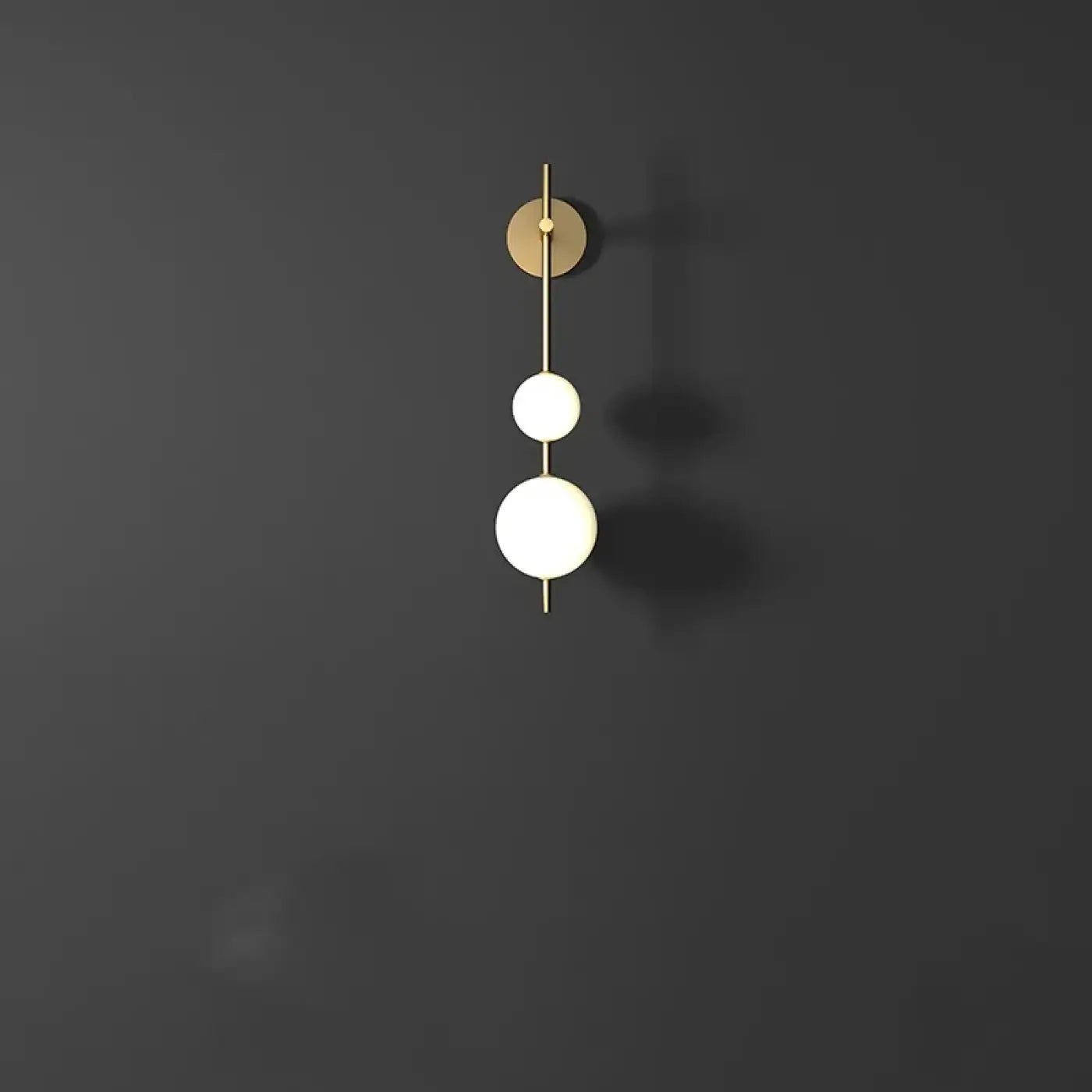 Applique murale LED verticale blanc et doré style Art Déco — vue 1