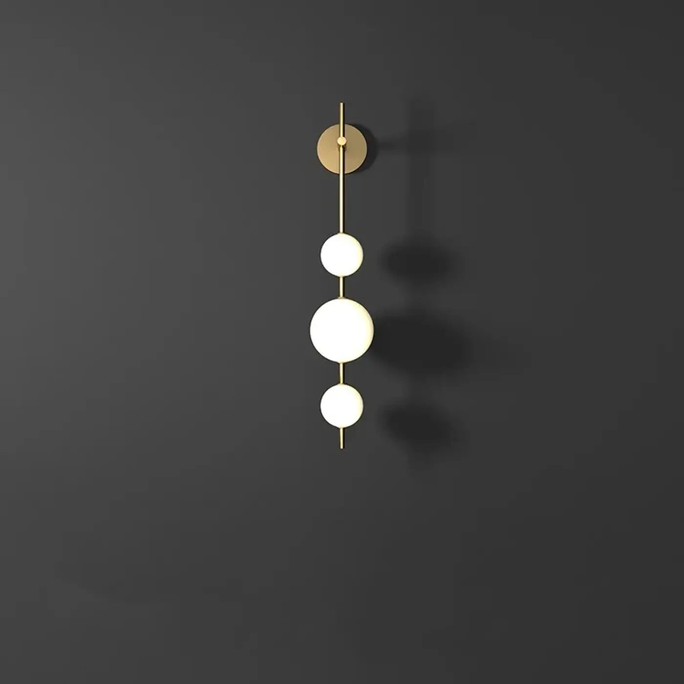 Applique murale LED verticale blanc et doré style Art Déco — vue 7