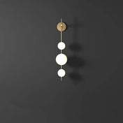 Applique murale LED verticale blanc et doré style Art Déco — vue 7