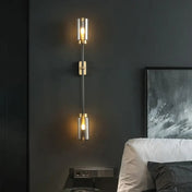 Applique murale noire 2 lumières intensité réglable — vue 1