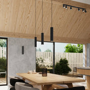 Applique murale noire cannelée LED minimaliste — vue 8