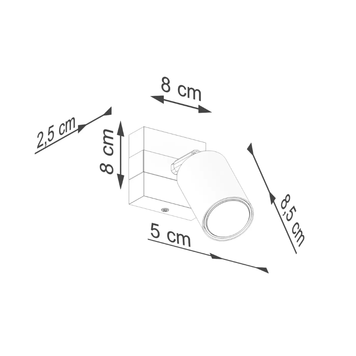 Applique murale noire en bois et acier LED scandinave — vue 11