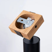 Applique murale noire en bois et acier LED scandinave — vue 5
