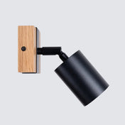 Applique murale noire en bois et acier LED scandinave — vue 7