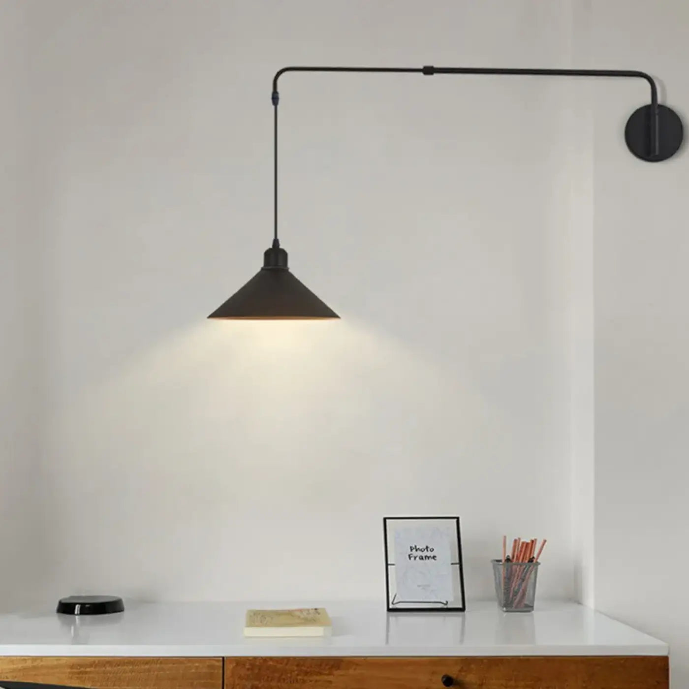 Applique murale noire en métal à bras orientable — vue 6