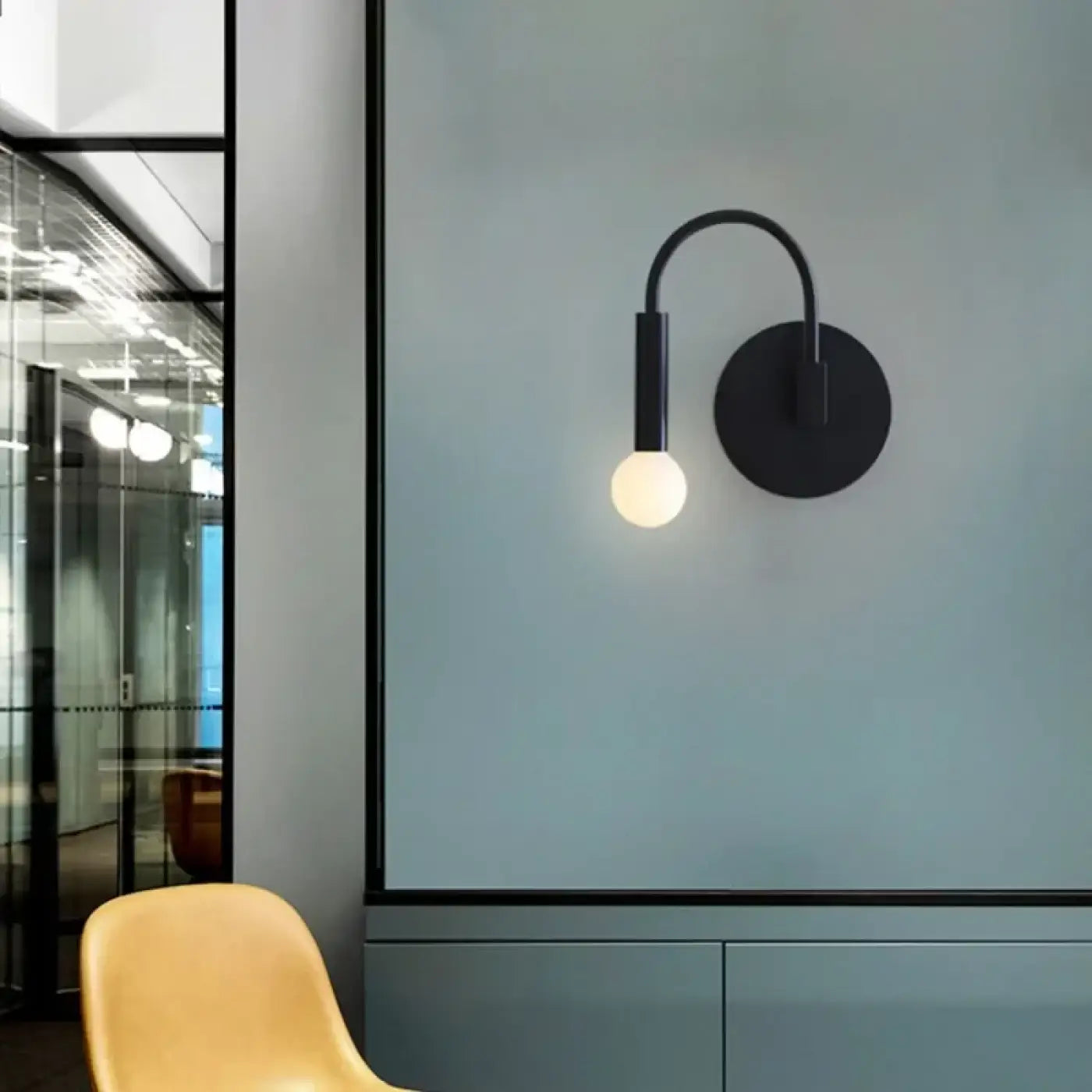 Applique murale noire en métal style scandinave LED G9 — vue 1