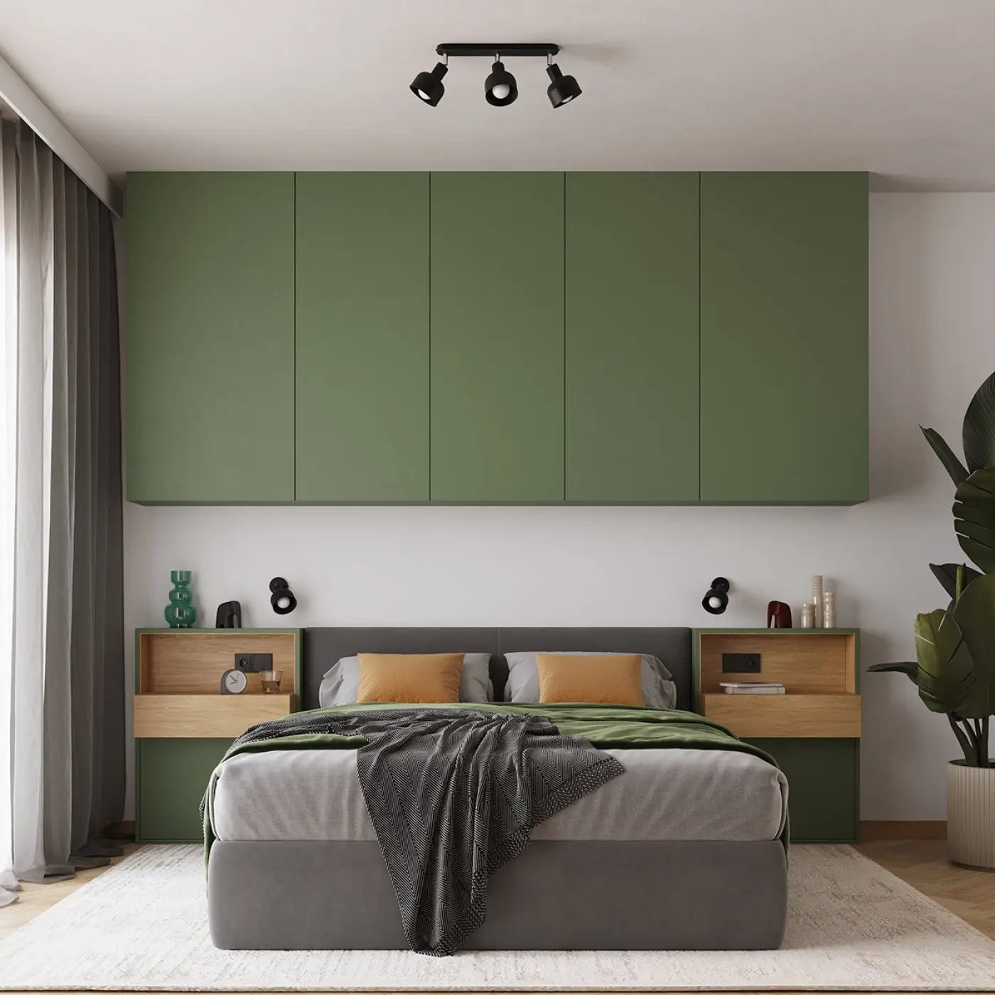 Applique murale noire LED spot orientable industriel — vue 10