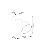 Applique murale noire LED spot orientable industriel — vue 13