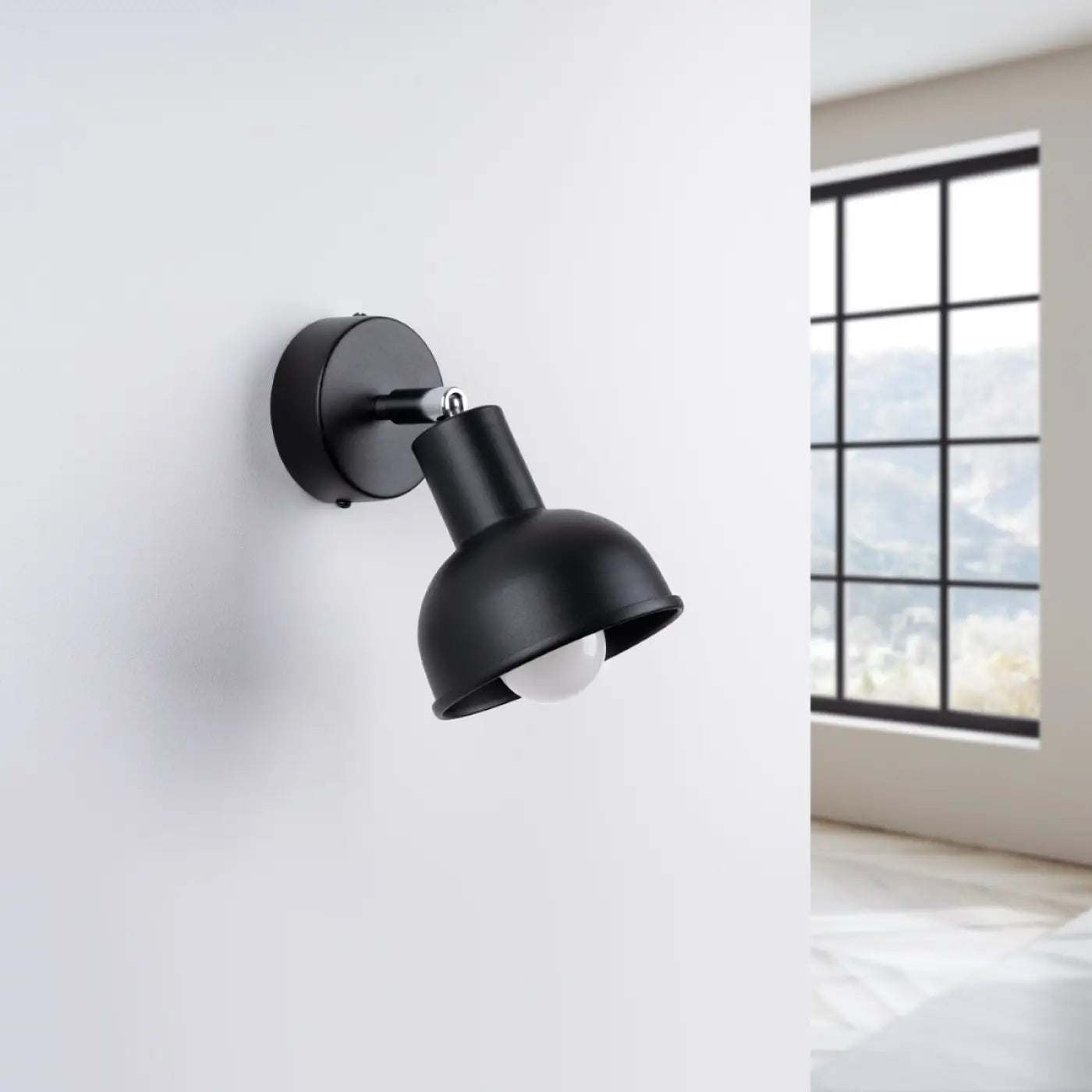 Applique murale noire LED spot orientable industriel — vue 2