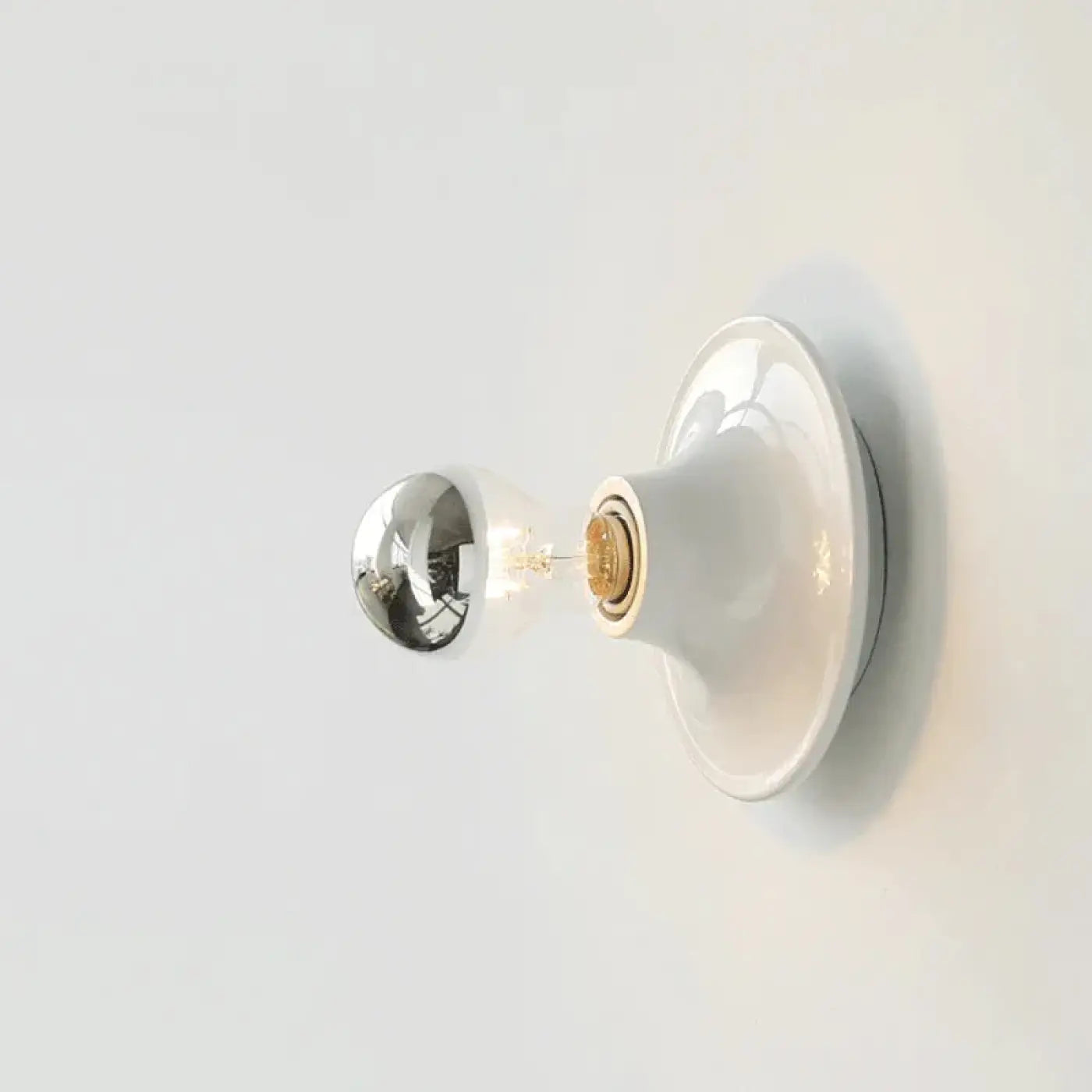 Applique murale rétro dôme en métal doré, blanc ou argent — vue 3