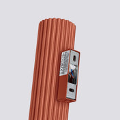 Applique murale rouge ocre cannelée LED double faisceau — vue 3