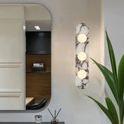 Applique murale scandinave en marbre blanc et aluminium — vue 11