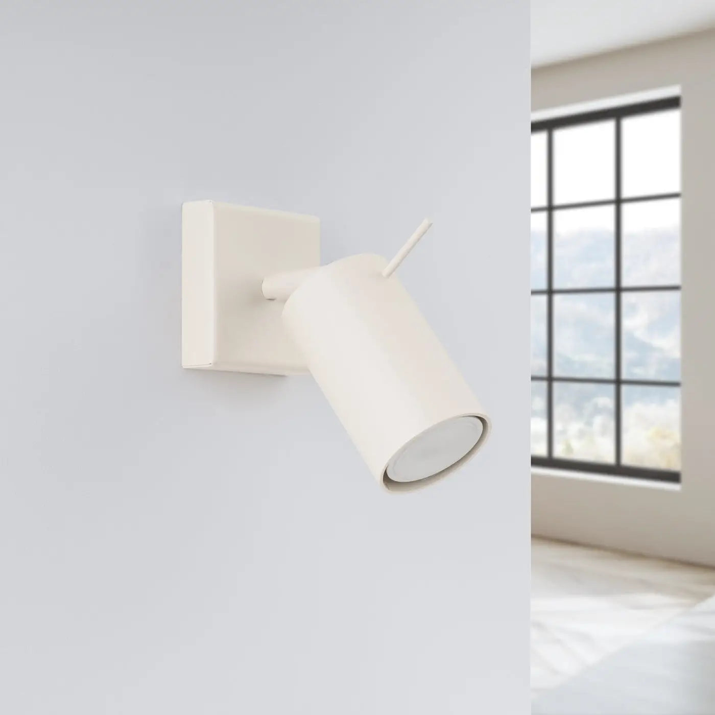Applique murale spot GU10 métal beige design minimaliste — vue 2