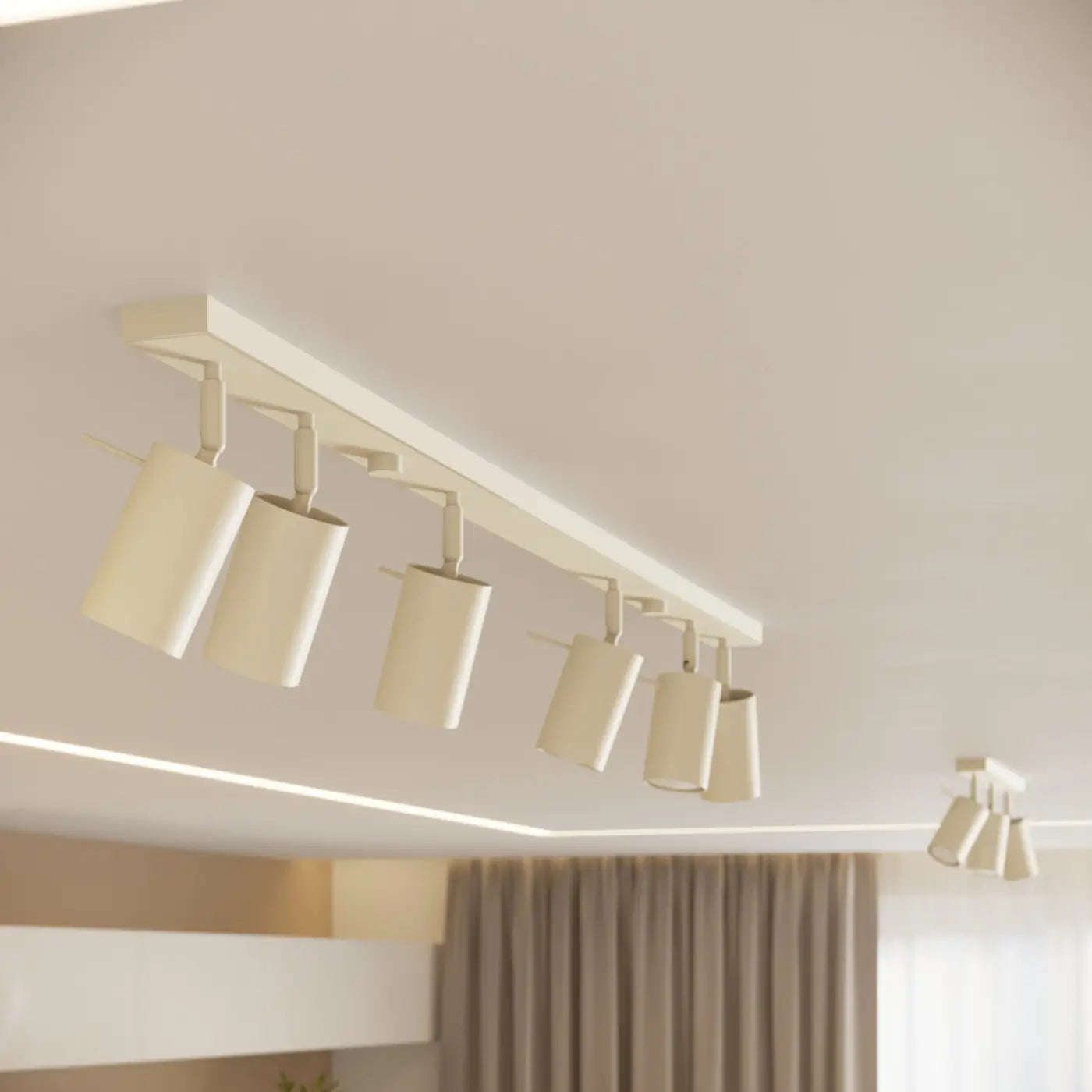 Applique murale spot GU10 métal beige design minimaliste — vue 8