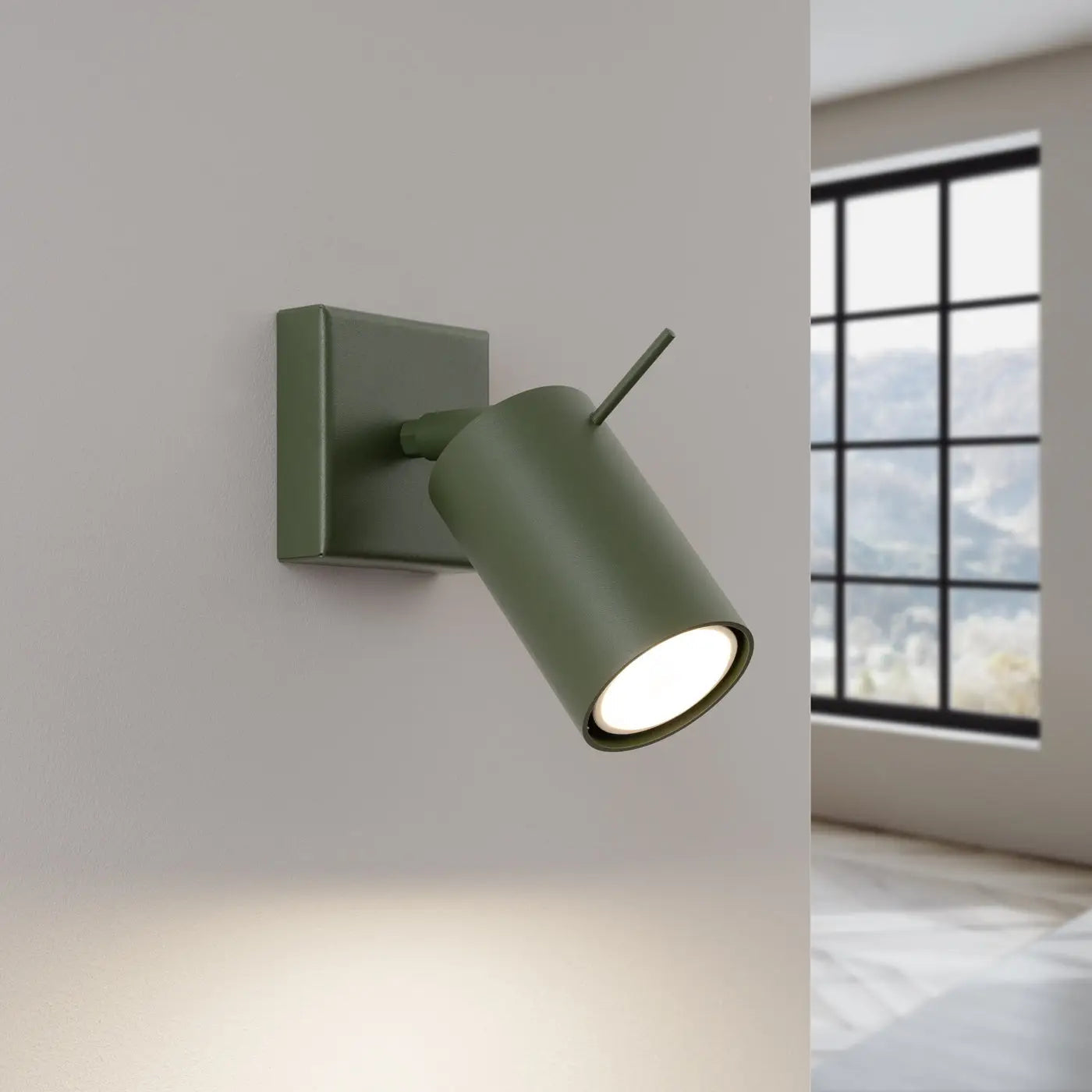 Applique murale spot GU10 métal vert olive moderne — vue 1