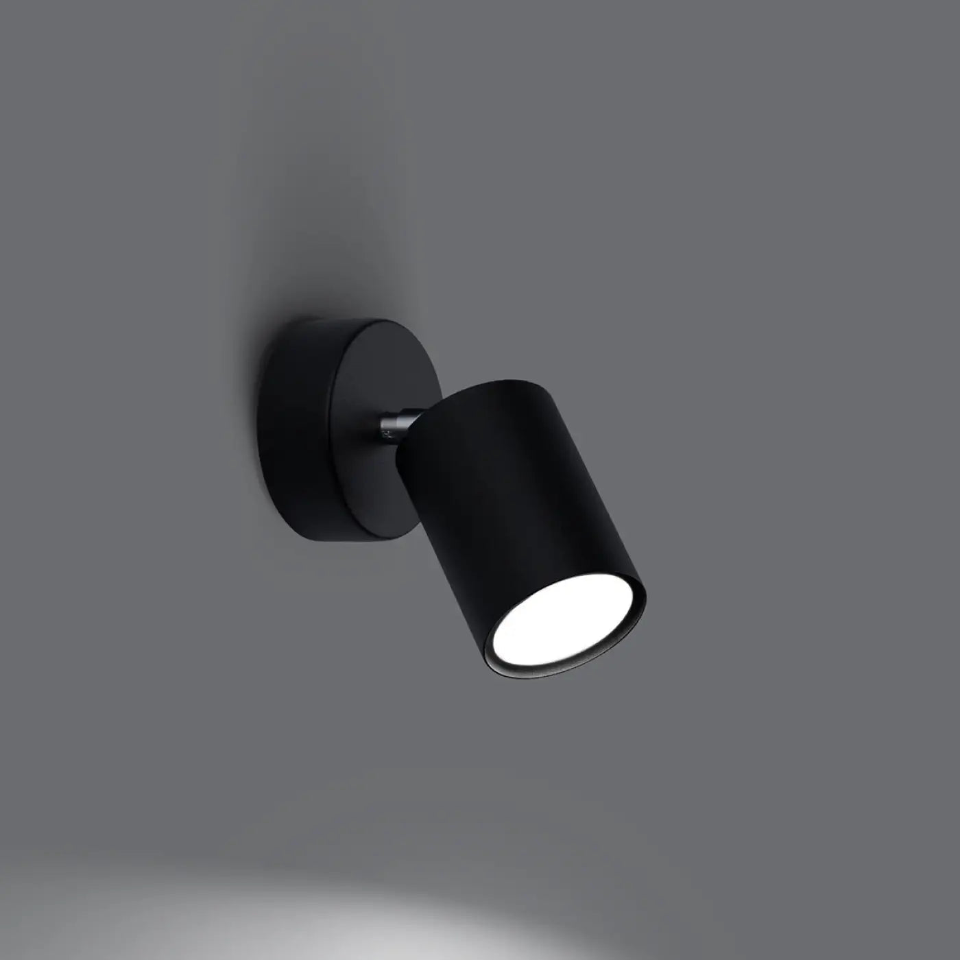 Applique murale spot orientable noire et chrome minimaliste — vue 1