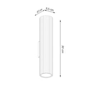 Applique murale vert olive cannelée LED double faisceau — vue 10