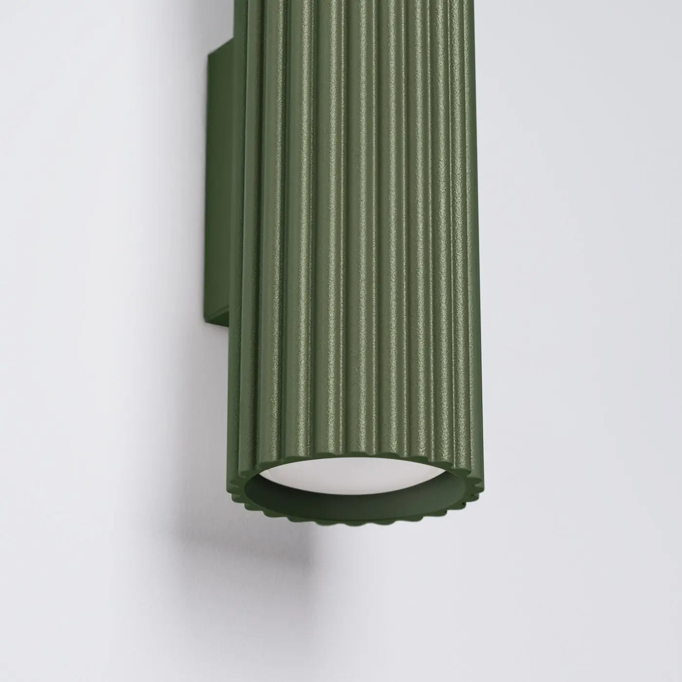 Applique murale vert olive cannelée LED double faisceau — vue 5