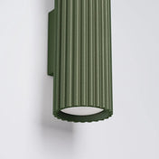 Applique murale vert olive cannelée LED double faisceau — vue 5