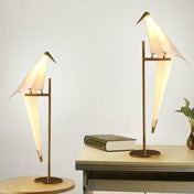 Lampe à poser design oiseau doré