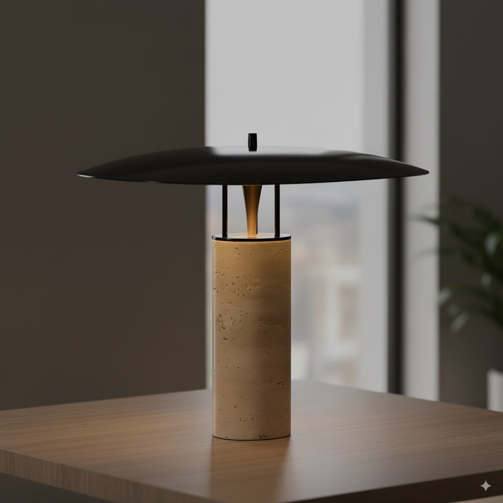 Lampe à poser wabi-sabi en pierre naturelle | ISEY