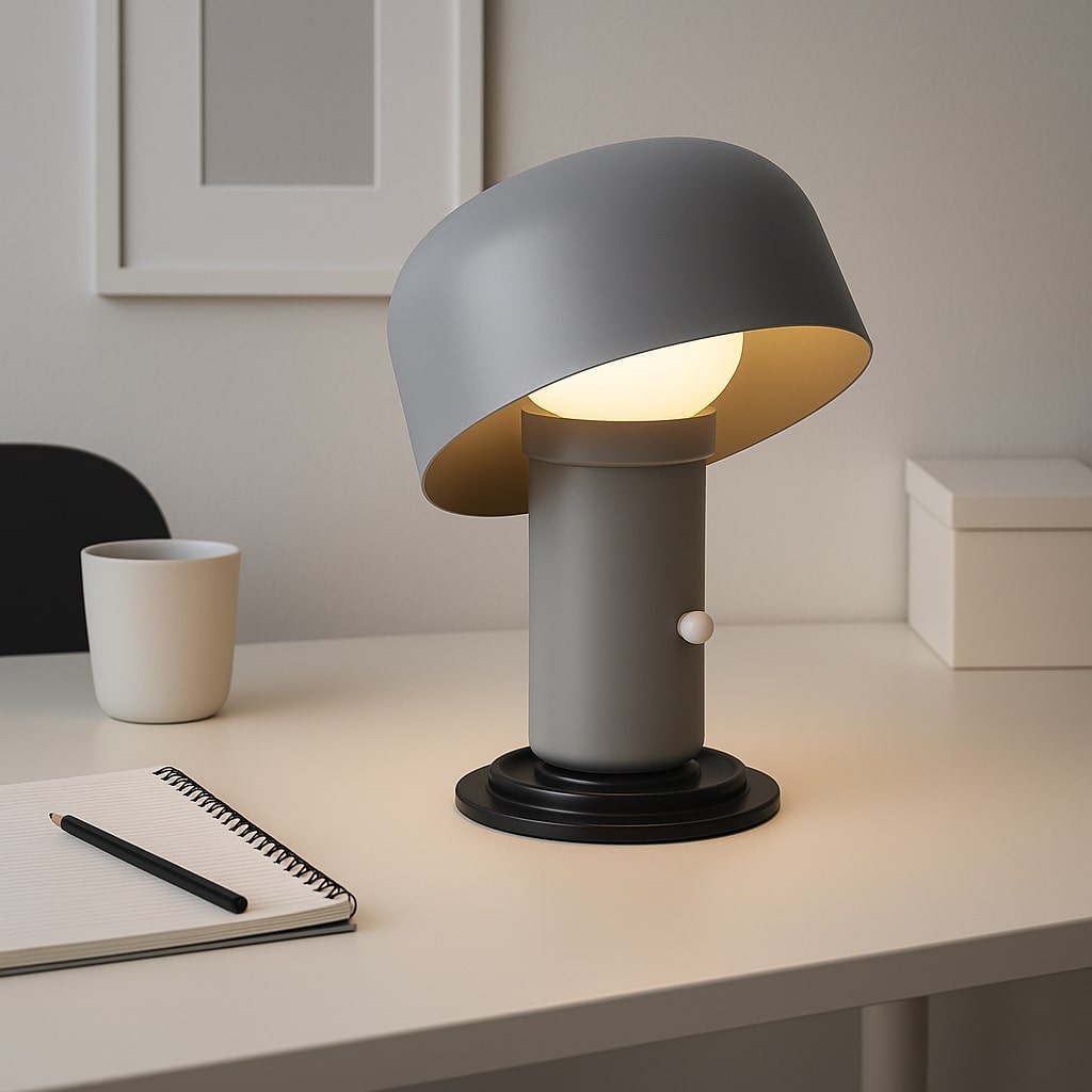 Lampe champignon gris | POPPY