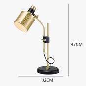 Lampe de table dorée industrielle | ATELIER