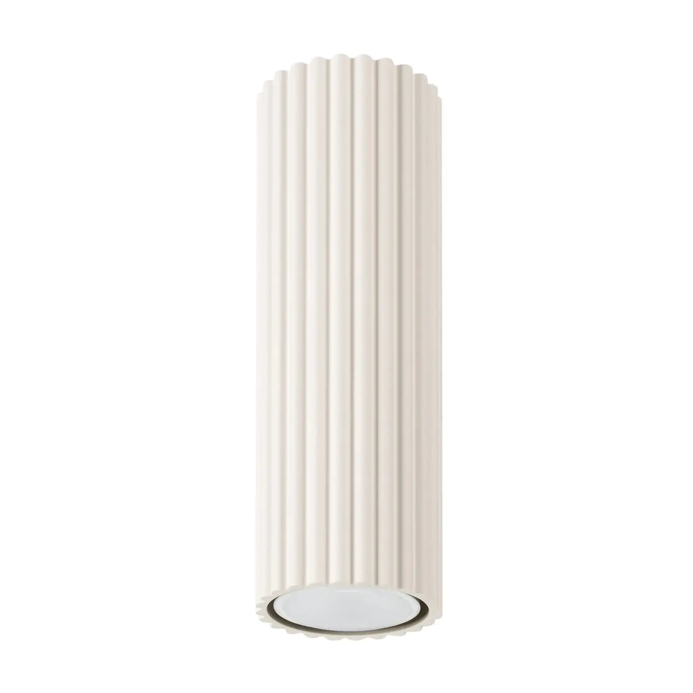Plafonnier LED beige aluminium scandinave | VUKOHA