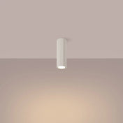 Plafonnier LED beige aluminium scandinave | VUKOHA