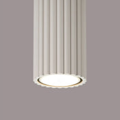 Plafonnier LED beige aluminium scandinave | VUKOHA