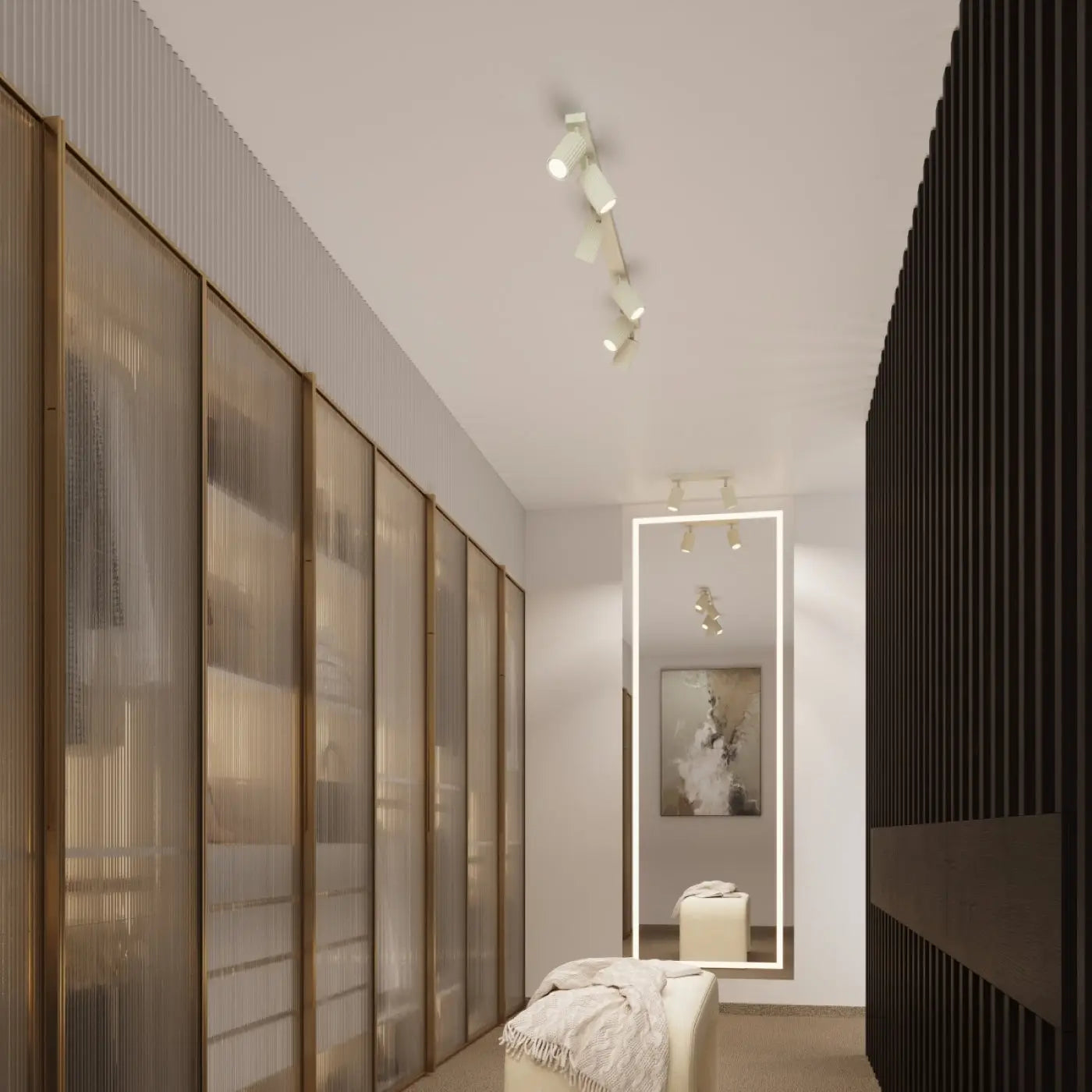 Plafonnier LED beige scandinave minimaliste | LONOMA