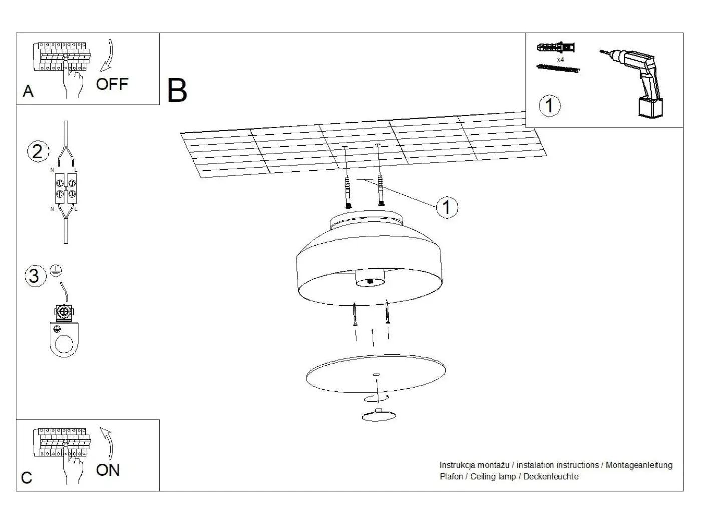 Plafonnier LED beige moderne minimaliste | MUKIHE
