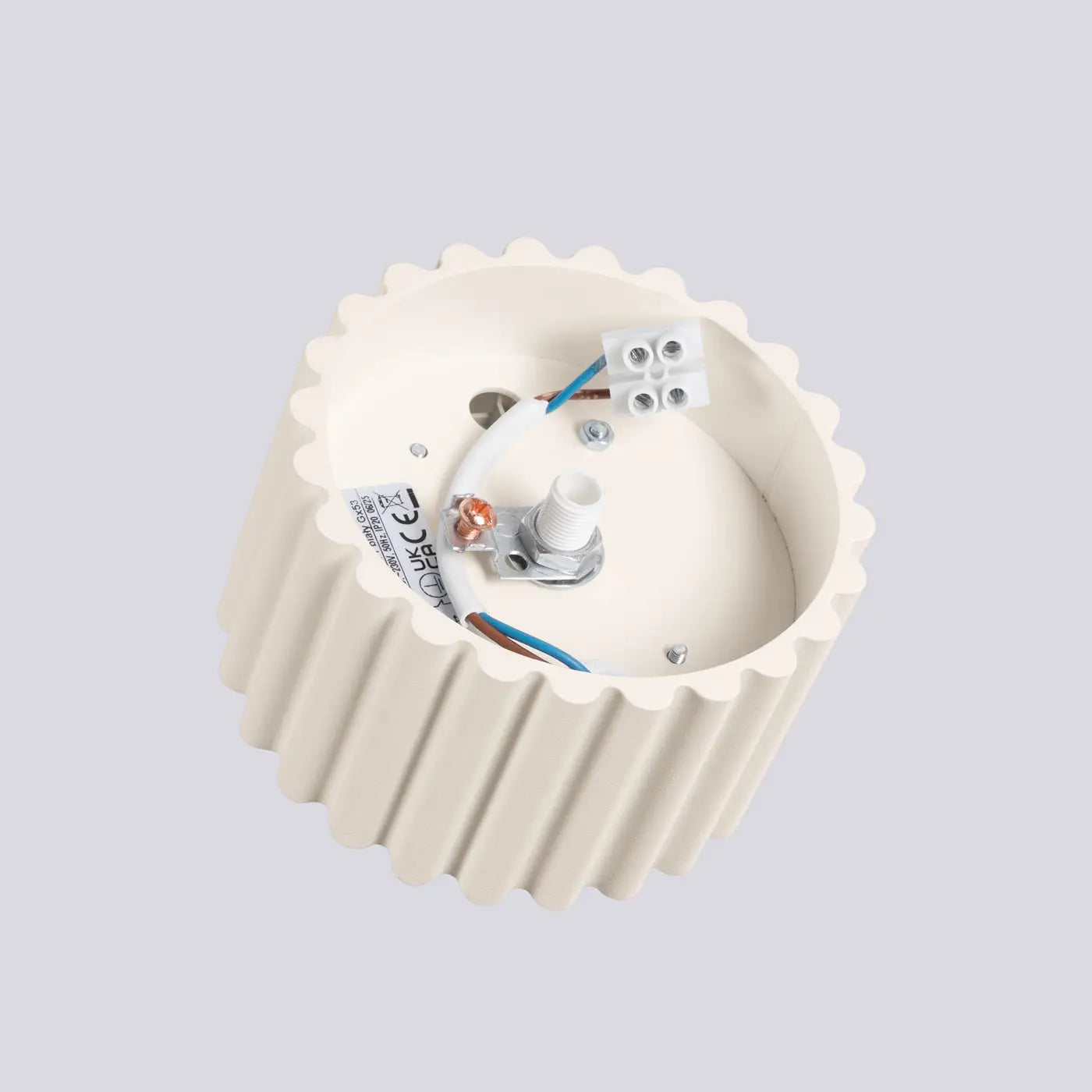 Plafonnier LED beige aluminium minimaliste | SUBUKA