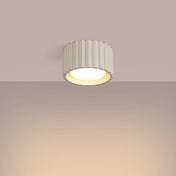 Plafonnier LED beige aluminium minimaliste | SUBUKA