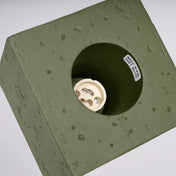 Plafonnier béton vert olive industriel LED | MUREMES