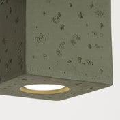 Plafonnier béton vert olive industriel LED | MUREMES