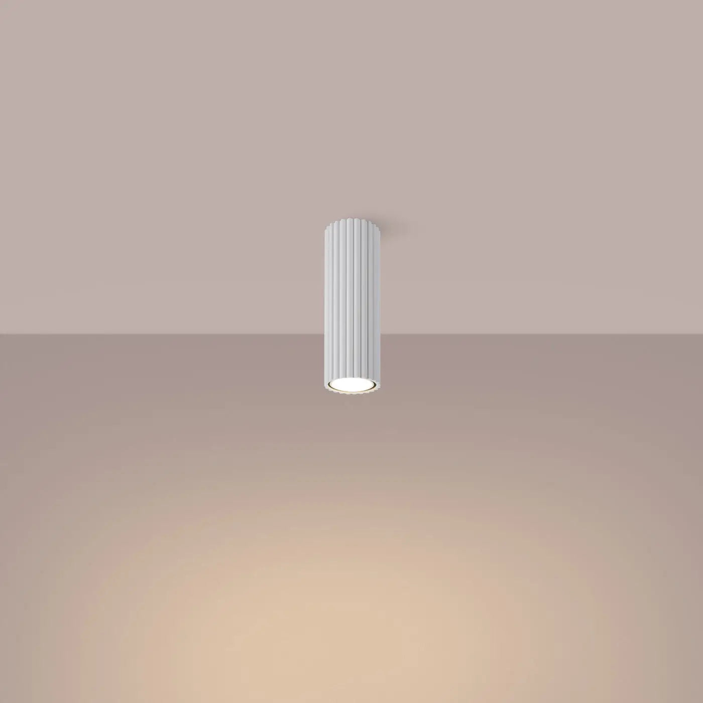 Plafonnier LED blanc aluminium minimaliste | DEZEL