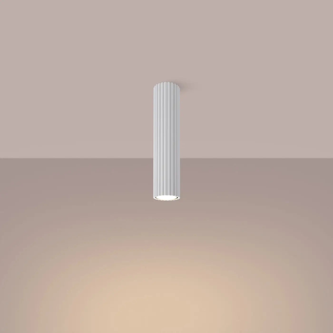 Plafonnier cylindrique blanc minimaliste LED | ZUNEKOS