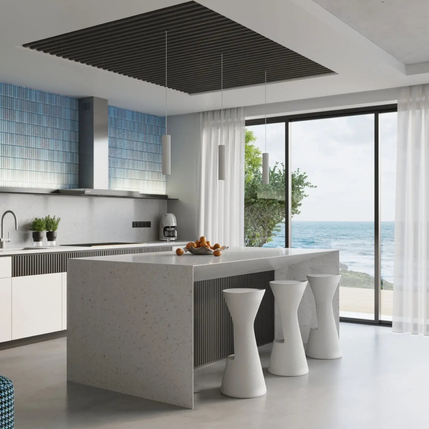 Plafonnier cylindrique blanc minimaliste LED | ZUNEKOS