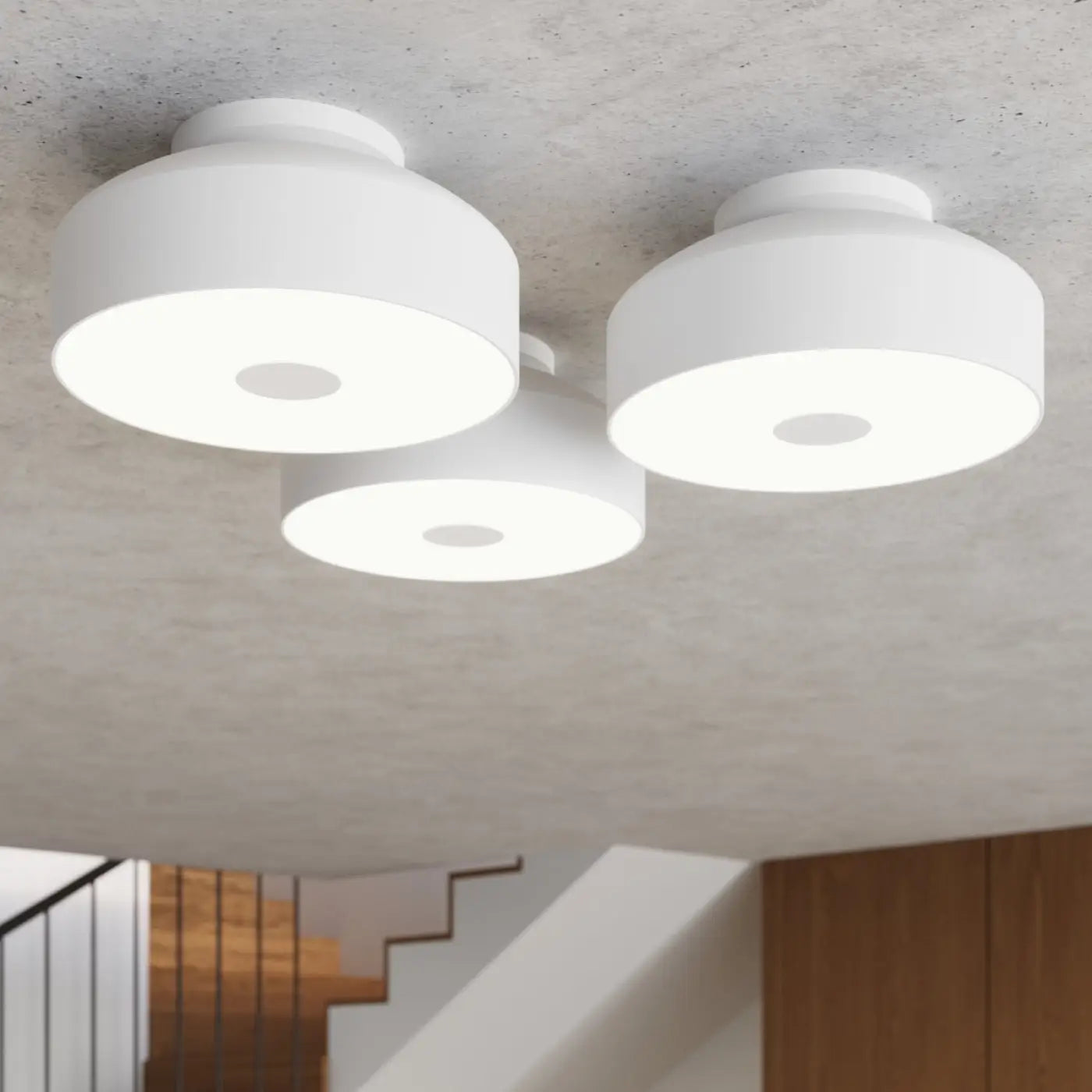 Plafonnier LED blanc moderne 4 lumières | ZAHU