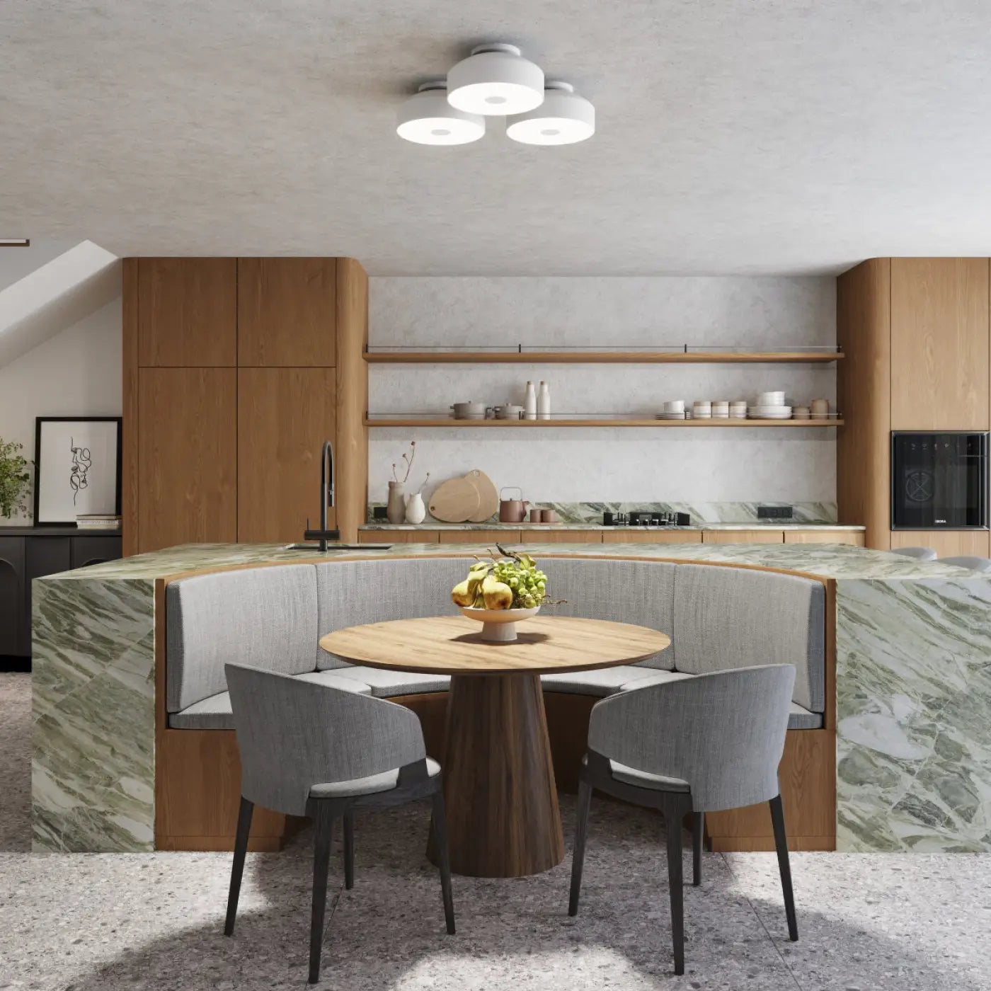 Plafonnier LED blanc moderne 4 lumières | ZAHU