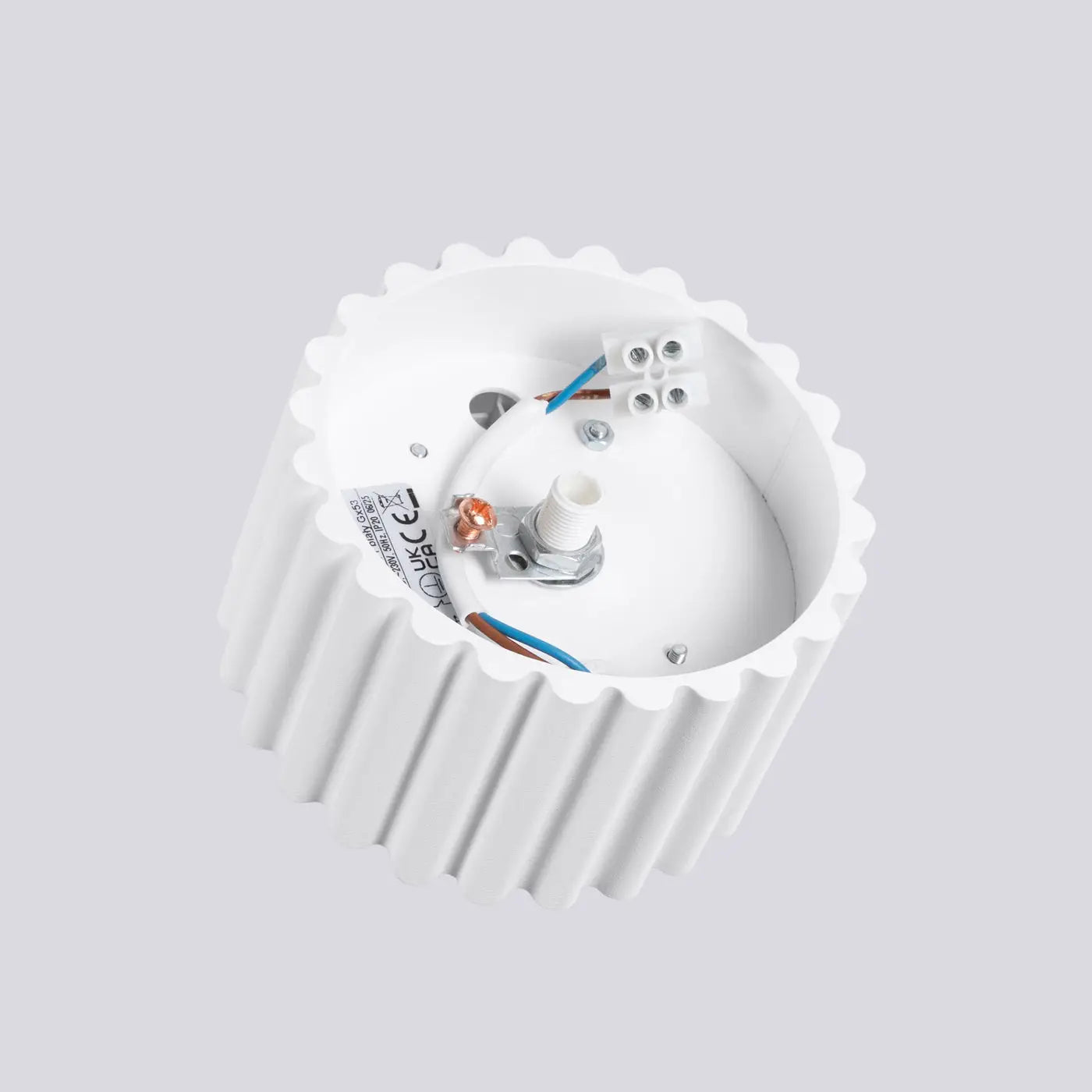 Plafonnier LED blanc aluminium minimaliste | FOGA