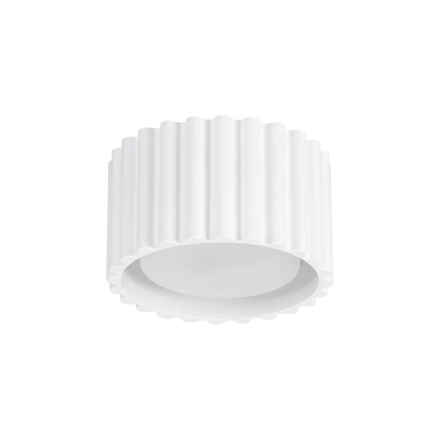 Plafonnier LED blanc aluminium minimaliste | FOGA