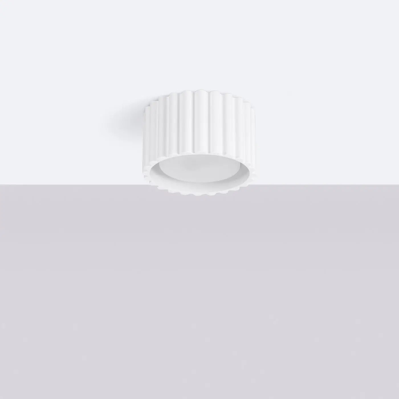 Plafonnier LED blanc aluminium minimaliste | FOGA