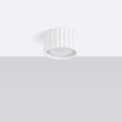 Plafonnier LED blanc aluminium minimaliste | FOGA